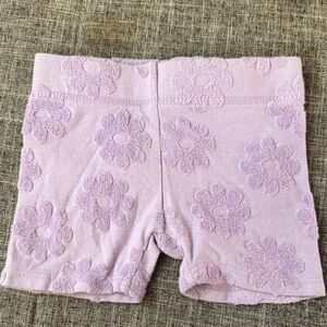 Lilac Flower Terry Bike Shorts for Kids